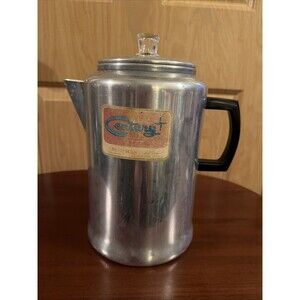 Vtg Century Aluminum Ware Percolator Coffee Pot 20 Cup.Camping Hiking. USA. EUC!